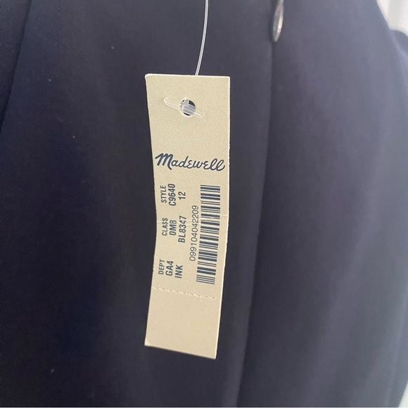 NWT Madewell Navy Blue Sleeveless Mini Dress Size 12 Office Cocktail - Picture 7 of 14